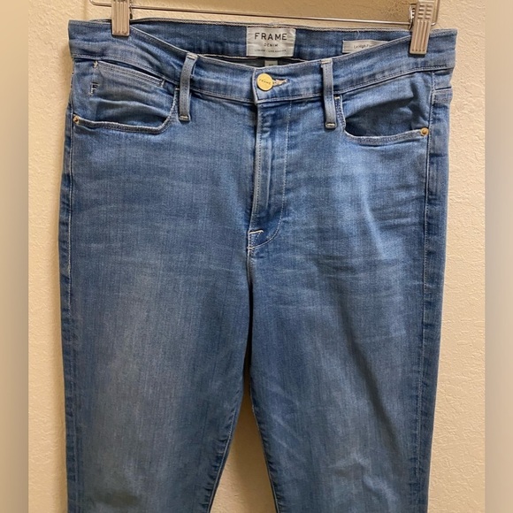 Frame Blue Le High Flare Jeans In Free Bird Size 30 - Picture 4 of 10